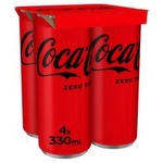 Coca Cola Zero 4 pack Cans